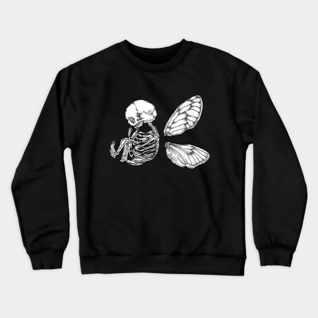 Winged Skull Crewneck Sweatshirt by LadyMorgan